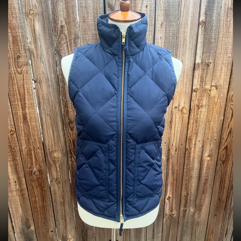 Jcrew navy down vest XXS